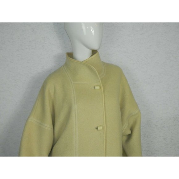 PIRETTA Finland Jacket Ivory Pea Coat Wool Oversize Slouchy Size 40 UK 14 USA 12 - Picture 8 of 9